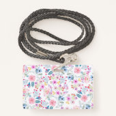  ontwerp van handverf voor florale Waterverf Badge (Achterkant met draagriem)