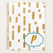 Ontwerp van hedendaagse Gold-monogram Planner (Voorkant)
