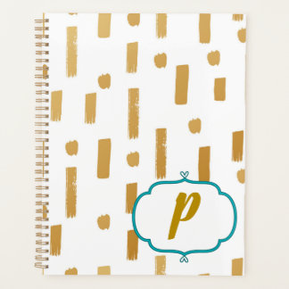 Ontwerp van hedendaagse Gold-monogram Planner