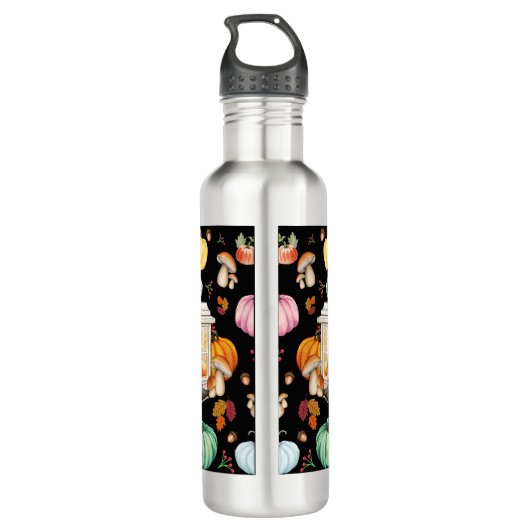 Ontwerp van herfst waterfles  (Achterkant)