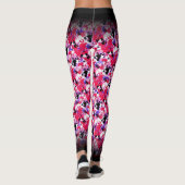 Ontwerp van het abstracte Red Black Splashes-patro Leggings (Achterkant)