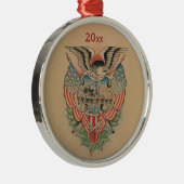 Ontwerp van het Amerikaanse Navy Tattoo Editable Metalen Ornament (Rechts)