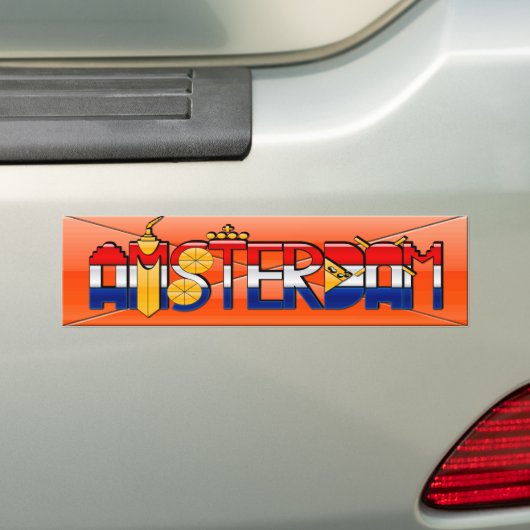 Ontwerp van het Amsterdam-type Bumpersticker (Op auto)