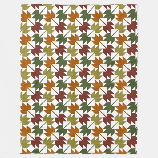 Ontwerp van het aple Leaf Quilt Pattern 1 Fleece Deken (Voorkant)