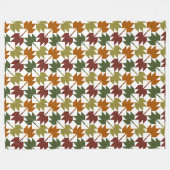 Ontwerp van het aple Leaf Quilt Pattern 1 Fleece Deken (Voorkant (Horizontaal))