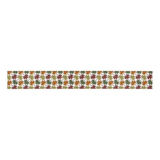 Ontwerp van het aple Leaf Quilt Pattern 1 Grosgrain Lint (Voorkant)