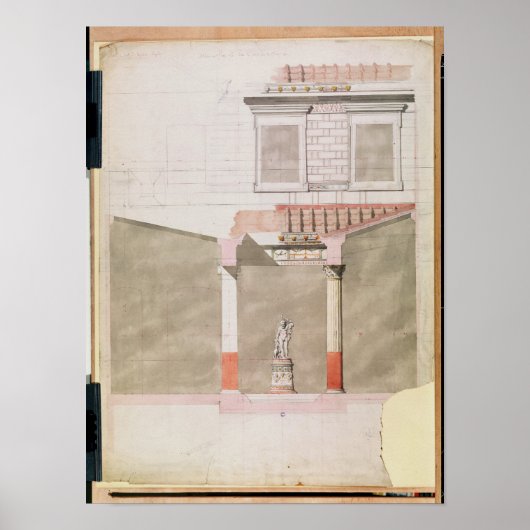 Ontwerp van het atrium van het Pompese paleis Poster (Voorkant)