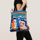 Ontwerp van het Bagagelabel van Catalina Island va Tote Bag (Dichtbij)