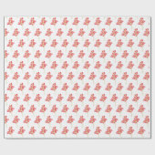 ontwerp van het blote hart op wit cadeaupapier (Vlak)