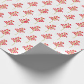 ontwerp van het blote hart op wit cadeaupapier (Hoek)