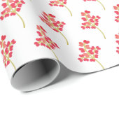 ontwerp van het blote hart op wit cadeaupapier (Rol Hoek)