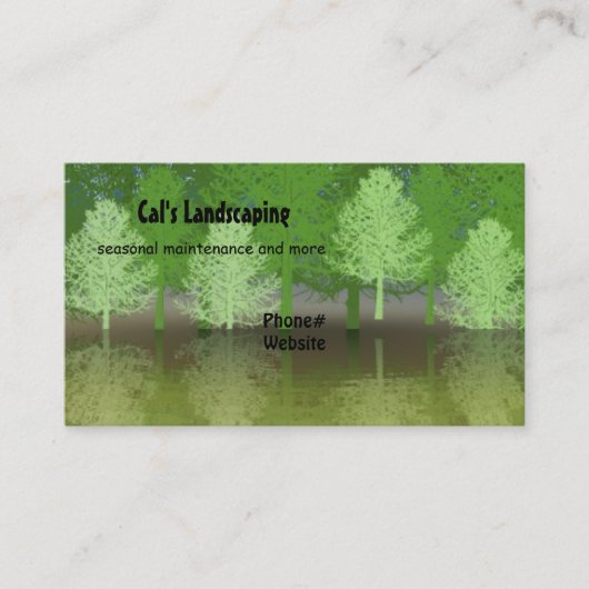 Ontwerp van het bos van Trees Landscaping Visitekaartje (Voorkant)