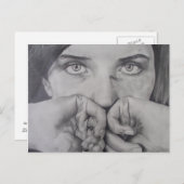 Ontwerp van het briefkaart - Moribund-kind (Voorkant / Achterkant)