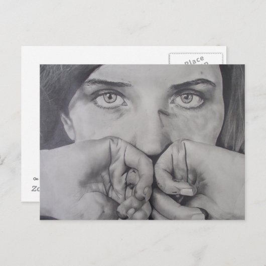 Ontwerp van het briefkaart - Moribund-kind (Voorkant / Achterkant)