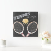  ontwerp van het Chalkboard van Tennis Vierkante Klok (Huis)