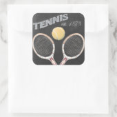 ontwerp van het Chalkboard van Tennis Vierkante Sticker (Tas)