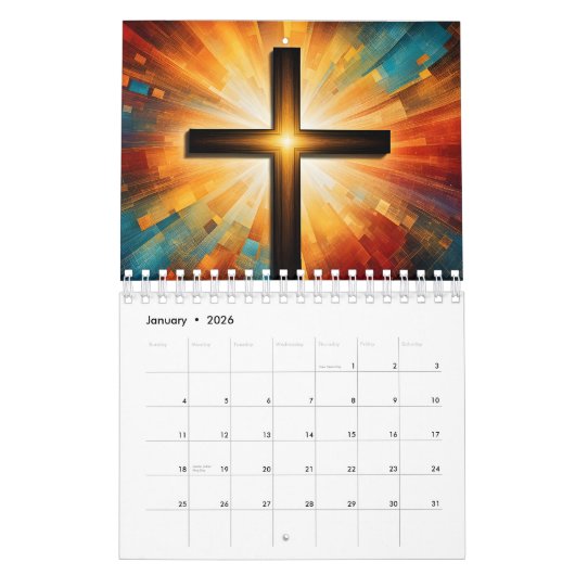 ontwerp van het christendom kalender (Jan 2026)
