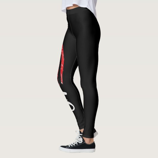 ontwerp van het coole zwarte usa - vlagpatroon leggings (Links)