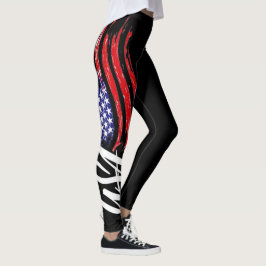 ontwerp van het coole zwarte usa - vlagpatroon leggings