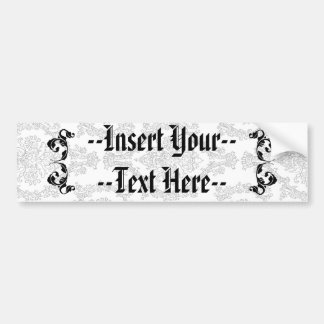 Ontwerp van het Damask Monogram Bumpersticker