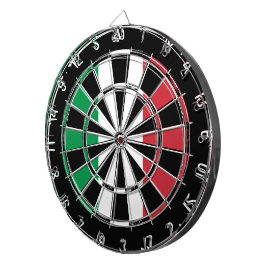 Ontwerp van het dartboard van de Italiaanse vlag | Dartbord (Voorkant Rechts)
