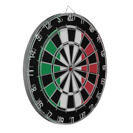 Ontwerp van het dartboard van de Italiaanse vlag | Dartbord (Voorkant Links)