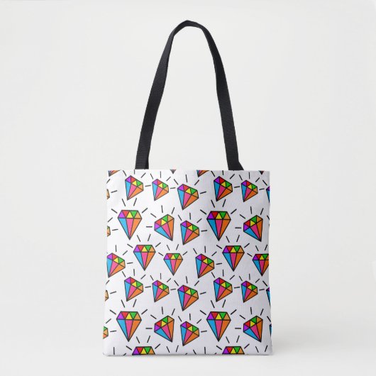 ontwerp van het diamantpatroon tote bag (Voorkant)