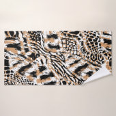 Ontwerp van het dierpatroon. Moderne luipaard desi Badhanddoek (Badhanddoek)
