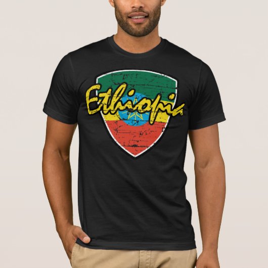 Ontwerp van het Ethiopische schild T-shirt (Voorkant)