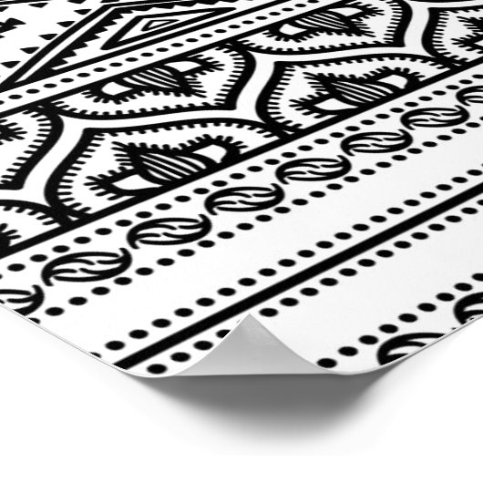 Ontwerp van het etnische patroon 2 poster (Hoek)