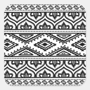 Ontwerp van het etnische patroon vierkante sticker