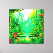 Ontwerp van het exotische bos canvas afdruk (Voorkant)