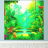 Ontwerp van het exotische bos canvas afdruk (Insitu (Houten vloer))