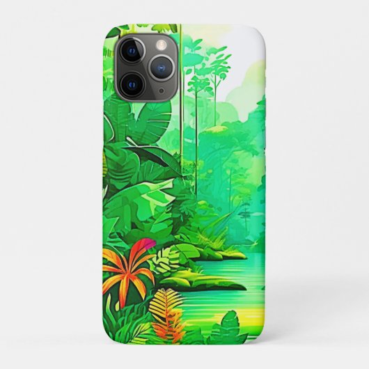 Ontwerp van het exotische bos Case-Mate iPhone case (Achterkant)