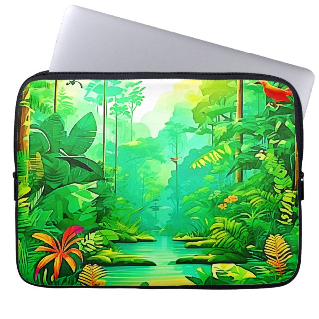 Ontwerp van het exotische bos laptop sleeve (Voorkant)