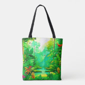 Ontwerp van het exotische bos tote bag (Achterkant)
