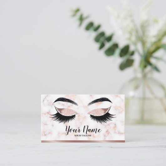 Ontwerp van het Eyelash-logo Visitekaartje (Staand voorkant)