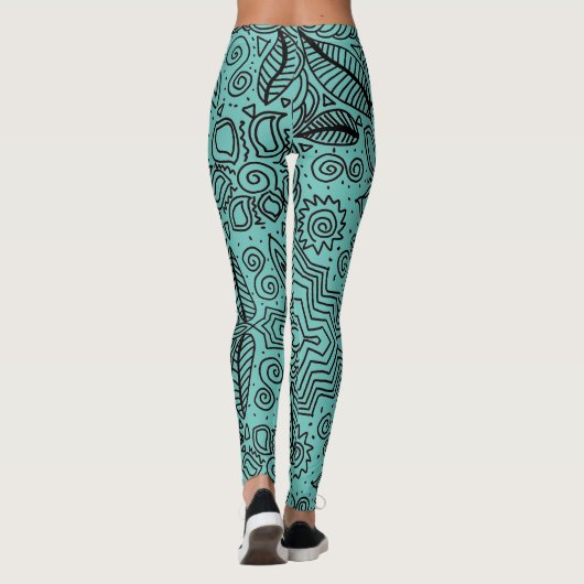 Ontwerp van het Florence-patroon Leggings (Achterkant)
