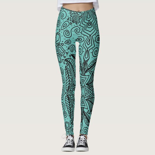 Ontwerp van het Florence-patroon Leggings (Voorkant)