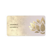 ontwerp van het folie lotus fau gold etiket (Voorkant)