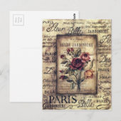  ontwerp van het Franse Roos Briefkaart (Voorkant / Achterkant)