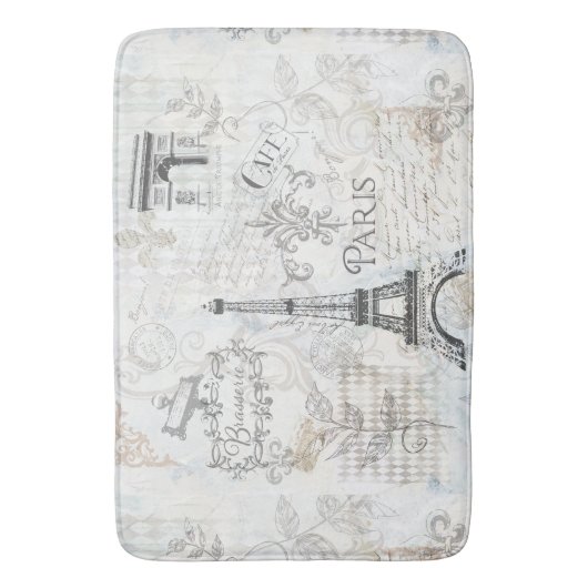 Ontwerp van het gemeentecollage in Parijs Bath mat (Voorkant Verticaal)