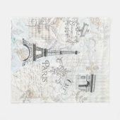 Ontwerp van het gemeentecollage van Parijs Fleece Deken (Voorkant (Horizontaal))