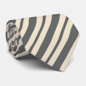 Ontwerp van het gestripte Stropdas Grey Ivory Stri (Opgerold)