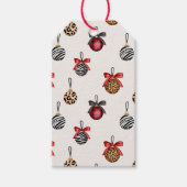 Ontwerp van het gevarieerpatroon voor kerstversier cadeaulabel (Voorkant)