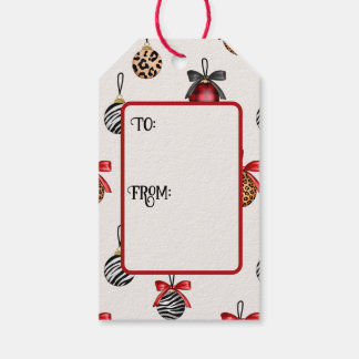 Ontwerp van het gevarieerpatroon voor kerstversier cadeaulabel