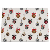 Ontwerp van het gevarieerpatroon voor kerstversier groot cadeauzakje (Voorkant)