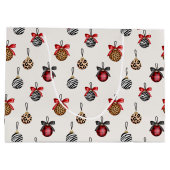 Ontwerp van het gevarieerpatroon voor kerstversier groot cadeauzakje (Achterkant)