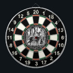 Ontwerp van het geweekte hertenbos dartbord<br><div class="desc">Met een majestueus hert met geweien in een vredig bos, is dit cirkelvormige ontwerp met een gedurfde overlay een must-have voor jagers en liefhebbers van naturen. Ideaal voor mannen grotten en jachthuizen, het brengt de sfeer van het buitenleven binnen. De ingewikkelde details en rustieke charme maken het een opvallend stuk...</div>