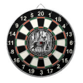 Ontwerp van het geweekte hertenbos dartbord (Voorkant)